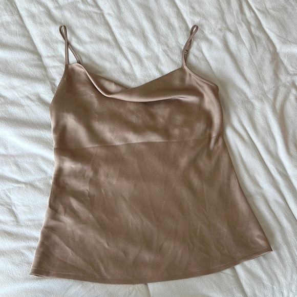 Satin Cowl Neck Tank Express - Picture 2 of 4